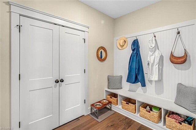7733 Michaelis St, Greensboro, NC 27455 - mudroom featuring wood finished floors