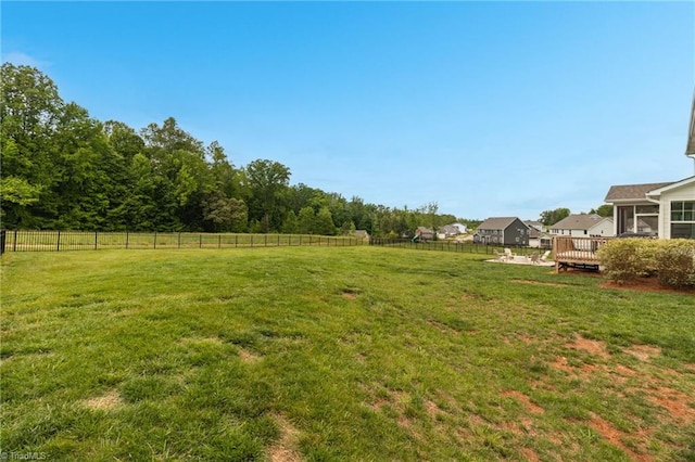 7733 Michaelis St, Greensboro, NC 27455 - view of yard featuring a wooden deck