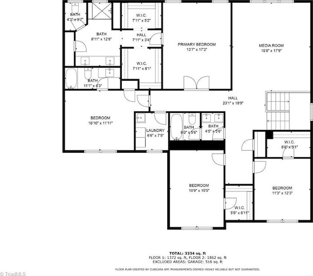 7733 Michaelis St, Greensboro, NC 27455 - property floor plan