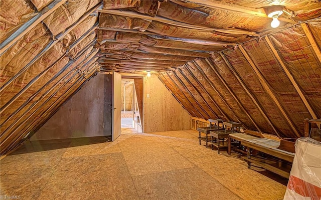 view of attic