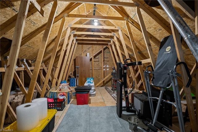 view of attic