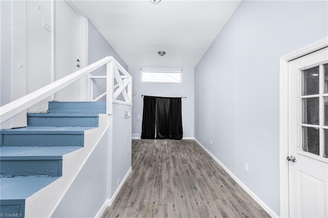 1414 E 3rd St, Winston-Salem, NC 27101 - foyer entrance featuring wood finished floors and stairway