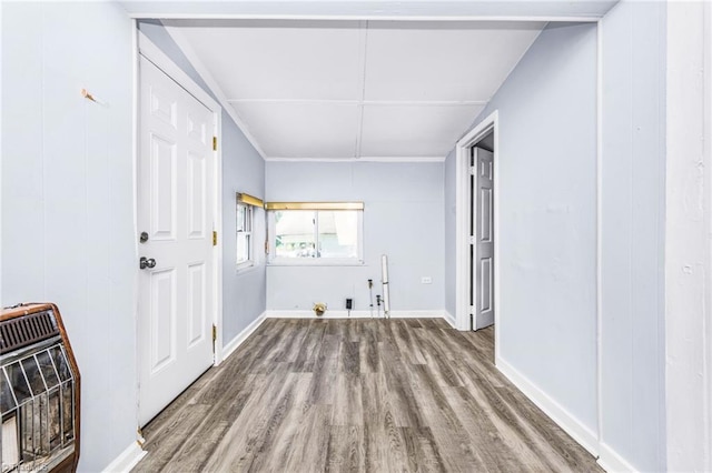 1414 E 3rd St, Winston-Salem, NC 27101 - washroom with heating unit and wood finished floors