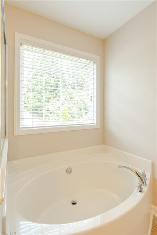 bathroom with a bath