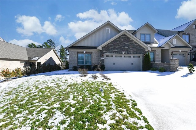 craftsman-style home with a garage