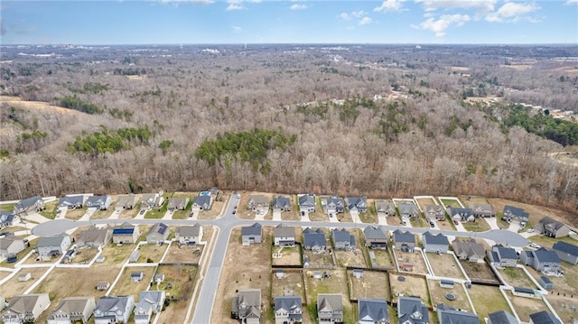 aerial view with a residential view