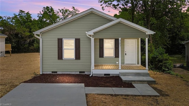 707 Park St, High Point, NC 27260 - view of front of home featuring crawl space and a porch