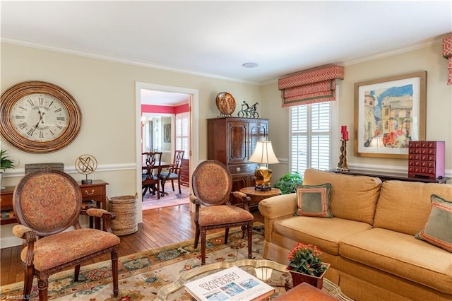298 Duke Dr, Lexington, NC 27292 - living room with wood-type flooring and ornamental molding