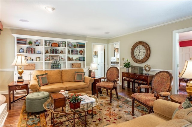 298 Duke Dr, Lexington, NC 27292 - living area featuring crown molding and wood finished floors