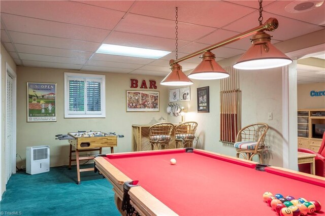 298 Duke Dr, Lexington, NC 27292 - game room with carpet and billiards table