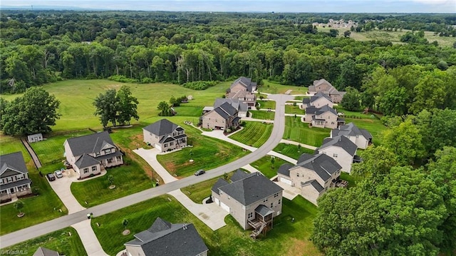 8004 Hacker Dr, Stokesdale, NC 27357 - aerial overview of property's location featuring nearby suburban area and a forest