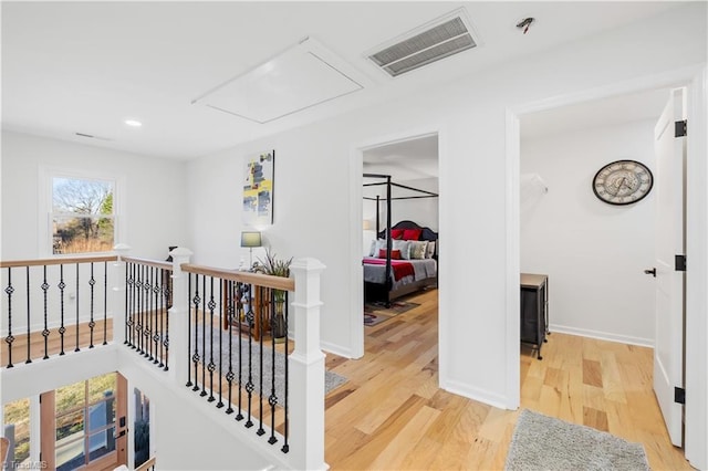 hall featuring hardwood / wood-style floors