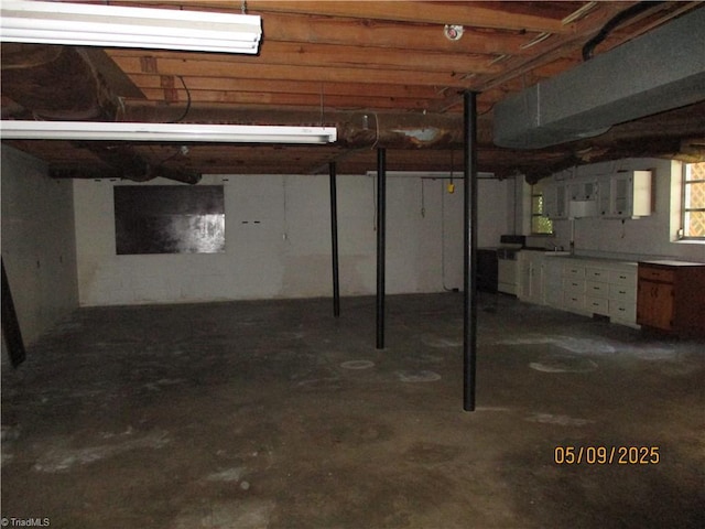view of below grade area