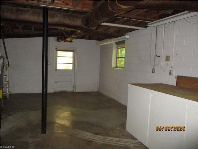 below grade area with plenty of natural light