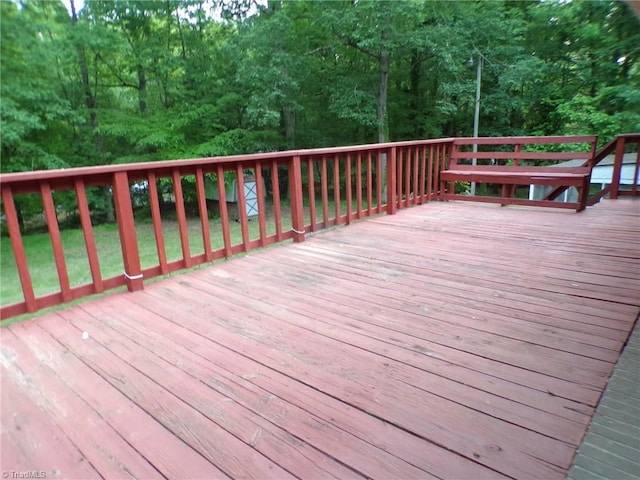 view of wooden deck