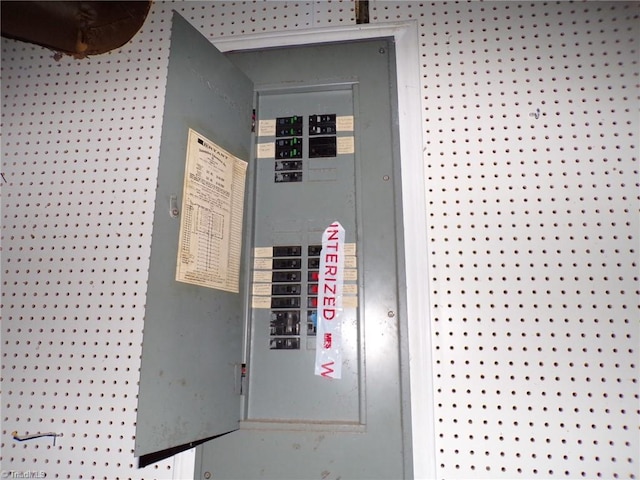 utility room with electric panel