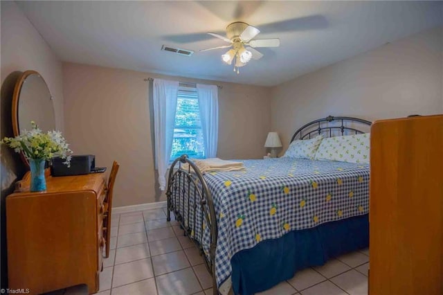 196 Watson Ln, Lexington, NC 27292 - bedroom featuring light tile patterned floors and a ceiling fan