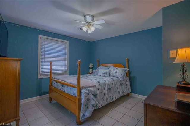 196 Watson Ln, Lexington, NC 27292 - bedroom featuring light tile patterned floors and ceiling fan