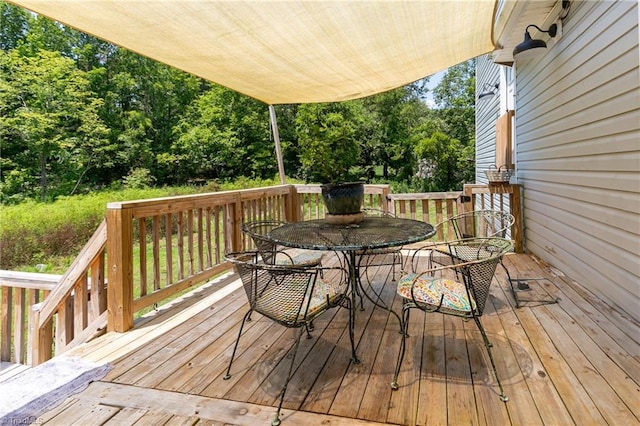 view of wooden terrace