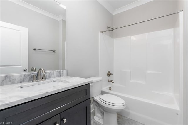 7028 Westfield Village Cir, Summerfield, NC 27358 - bathroom featuring vanity, ornamental molding, and washtub / shower combination