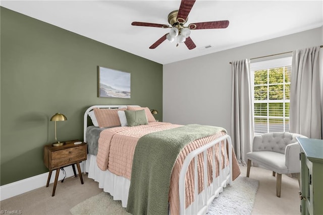217 Oakmont Park Ct, Kernersville, NC 27284 - bedroom with light colored carpet and a ceiling fan