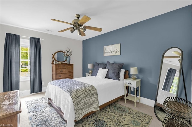217 Oakmont Park Ct, Kernersville, NC 27284 - bedroom featuring carpet and ceiling fan