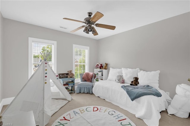 217 Oakmont Park Ct, Kernersville, NC 27284 - bedroom featuring carpet floors and a ceiling fan