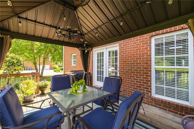 217 Oakmont Park Ct, Kernersville, NC 27284 - view of patio / terrace with outdoor dining area and a deck
