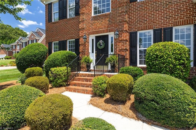 217 Oakmont Park Ct, Kernersville, NC 27284 - property entrance featuring brick siding