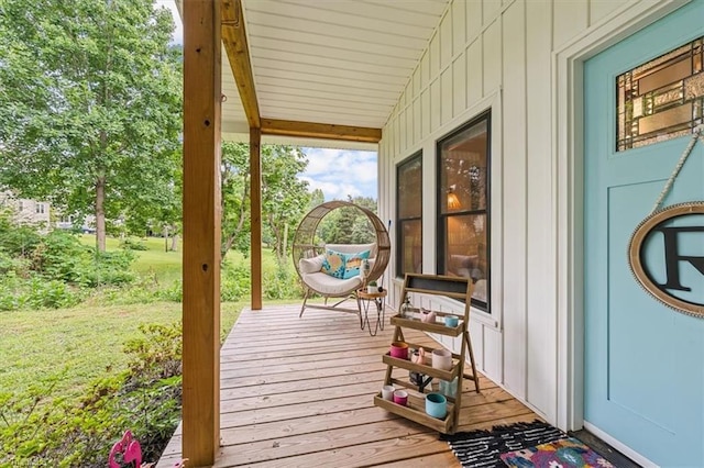 7517 NC Highway 62, Trinity, NC 27370 - wooden terrace featuring a lawn