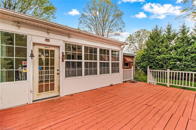 view of wooden deck