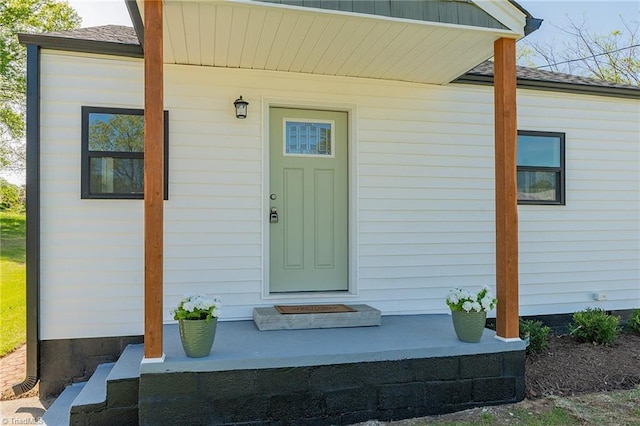 view of exterior entry