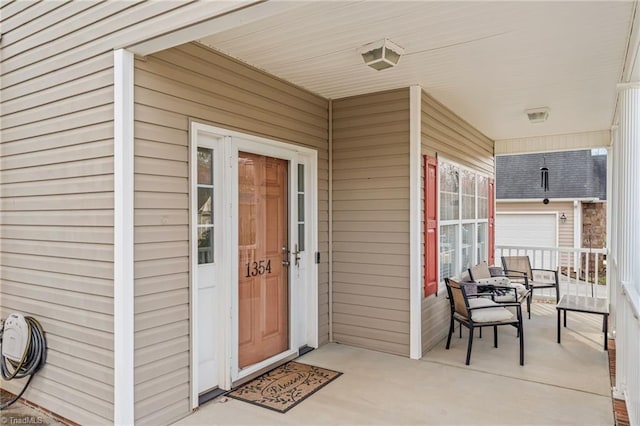 view of doorway to property