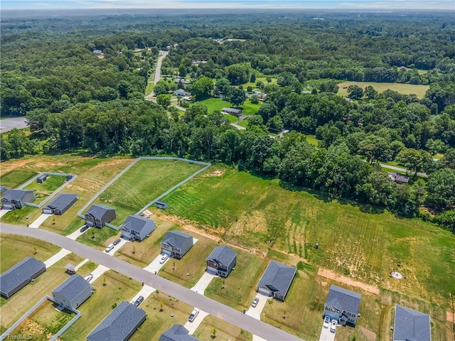141 Nova Ln, King, NC 27021 - aerial view of property and surrounding area with a heavily wooded area