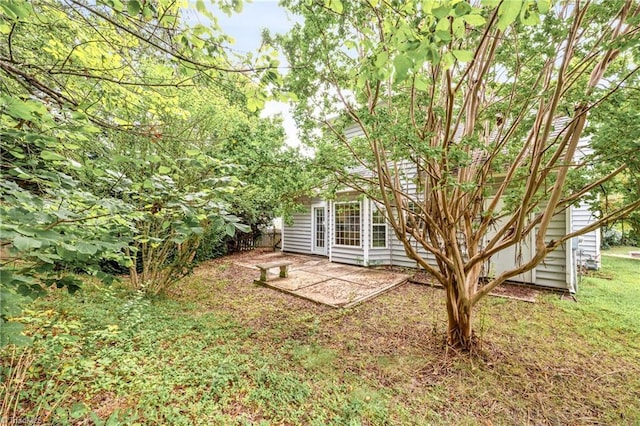 view of yard with a patio area