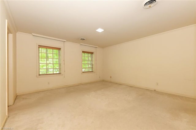 1300 Hobbs Rd, Greensboro, NC 27410 - spare room featuring light colored carpet, ornamental molding, and baseboards
