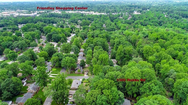 1300 Hobbs Rd, Greensboro, NC 27410 - bird's eye view of a heavily wooded area