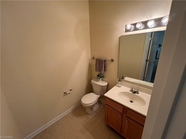 3931 Fountain Village Ln, High Point, NC 27265 - half bathroom with toilet, vanity, and baseboards