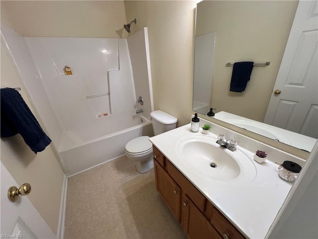 3931 Fountain Village Ln, High Point, NC 27265 - bathroom with toilet, vanity, and  shower combination