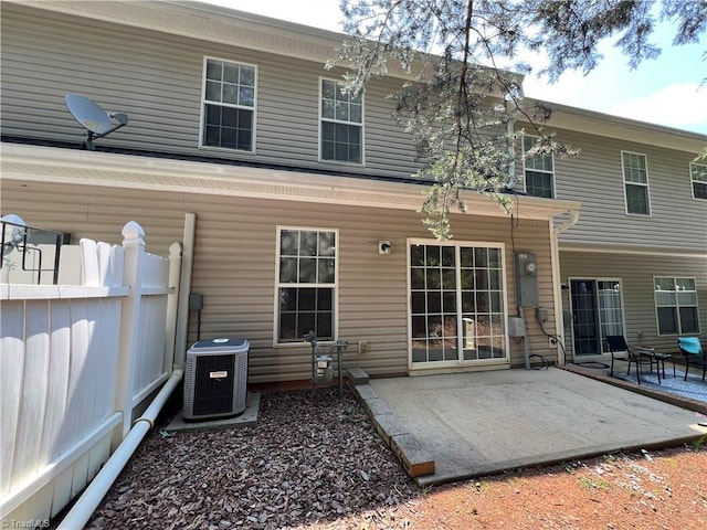 3931 Fountain Village Ln, High Point, NC 27265 - back of house with central AC unit and a patio area