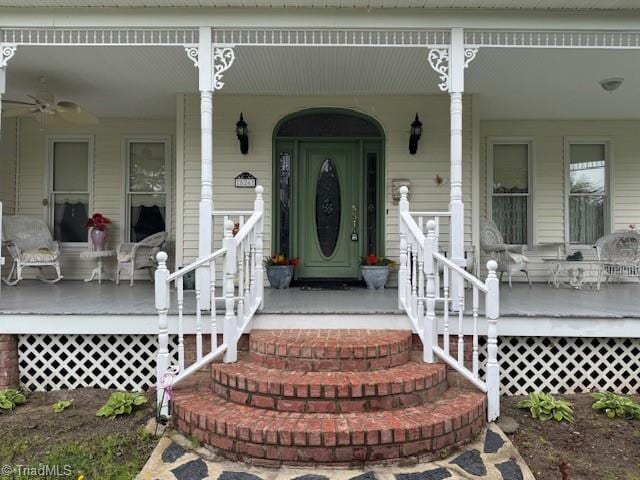 526 Bob Rainey Trl, Burlington, NC 27217 - doorway to property with covered porch