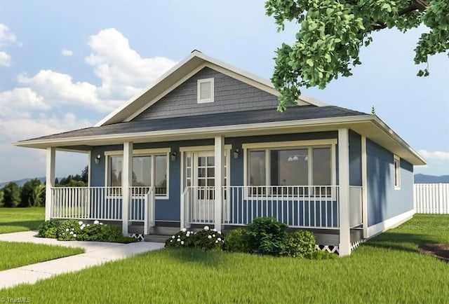 1325 Kirkman St, Greensboro, NC 27406 - view of front of home with a front yard and a porch
