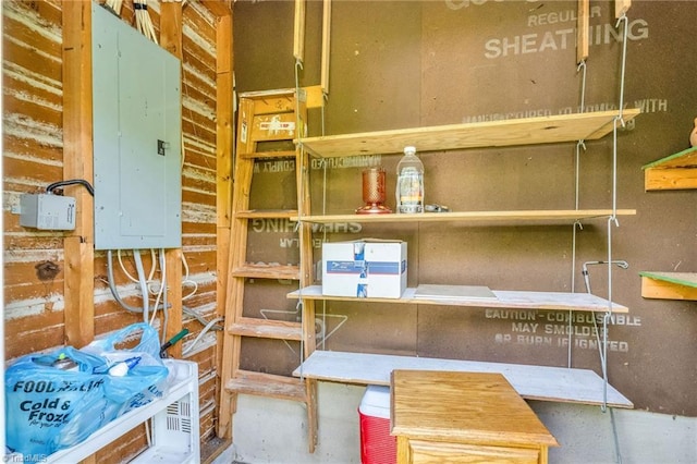 storage area featuring electric panel