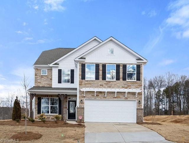 view of front of home featuring a garage