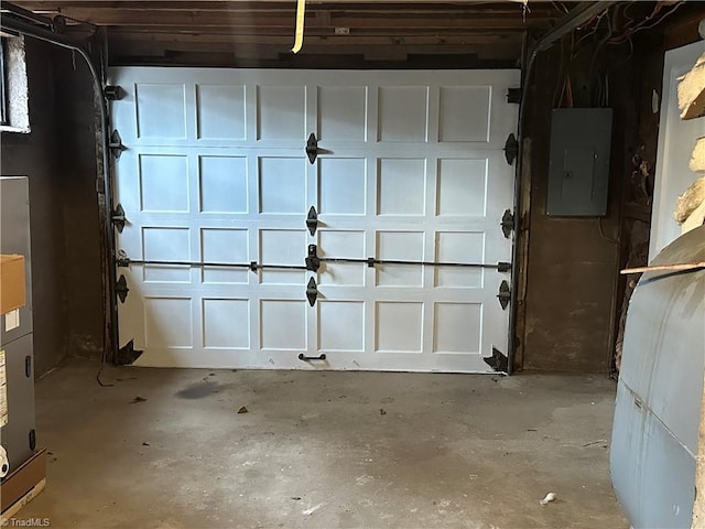 garage featuring electric panel