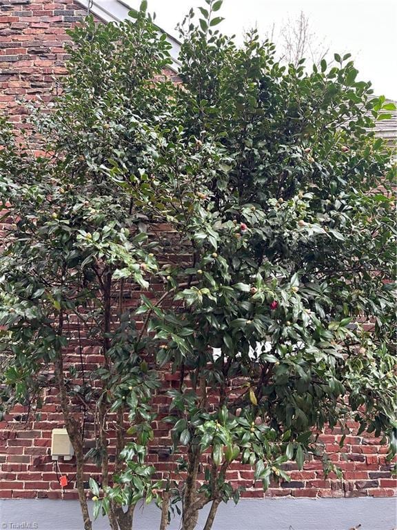 details featuring brick siding