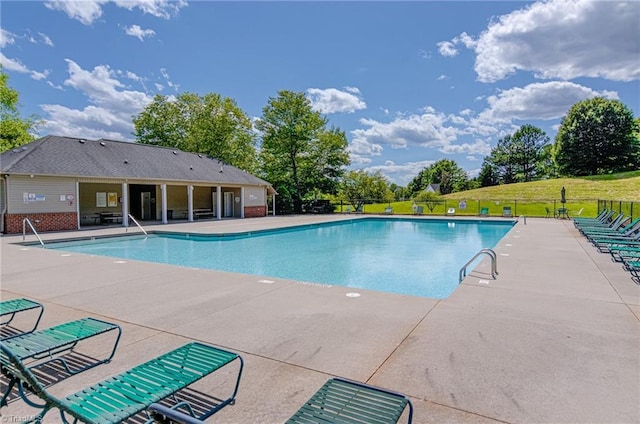 1438 Crestlawn Trl, Pfafftown, NC 27040 - community pool featuring a patio area