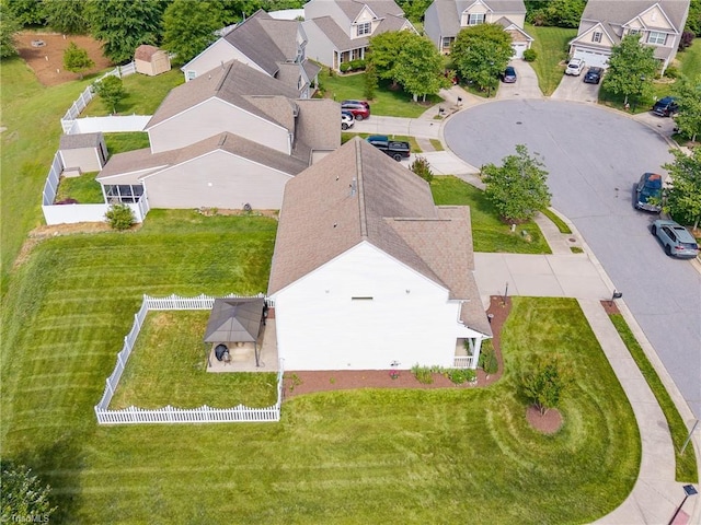 aerial perspective of suburban area