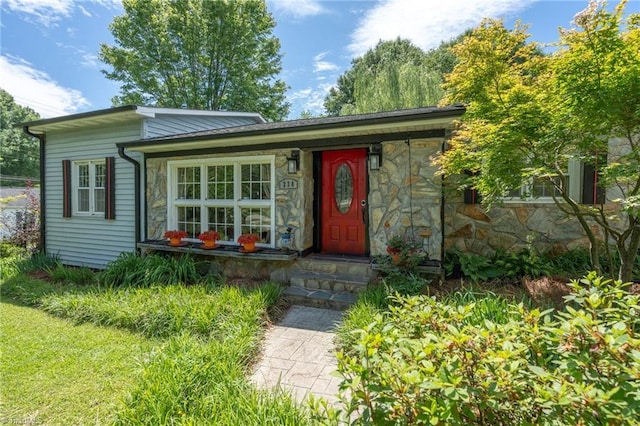 238 Maple St, King, NC 27021 - view of front of house with stone siding