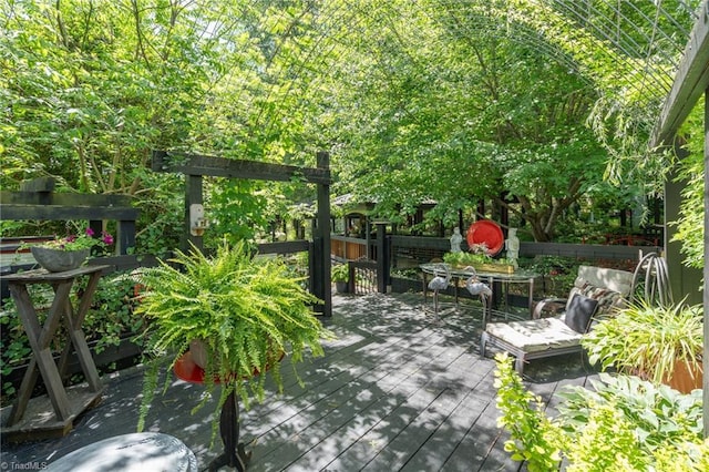 238 Maple St, King, NC 27021 - view of patio featuring a wooden deck